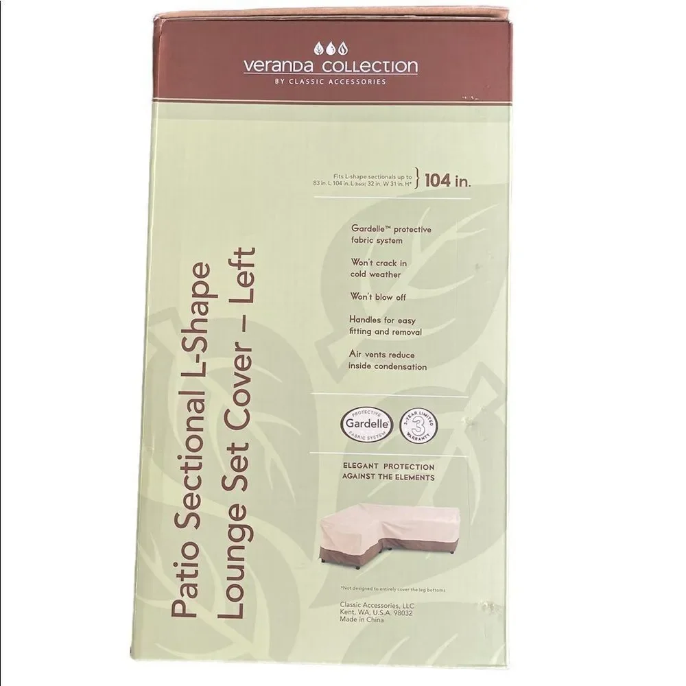 Two-Tone Cream and Brown Furniture Cover